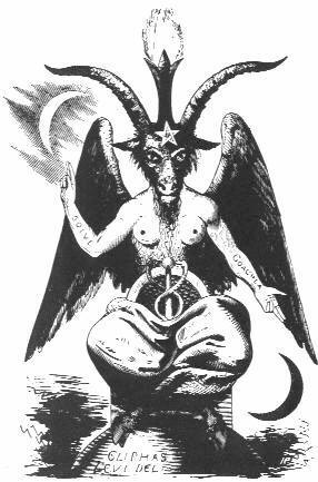 Picture of Baphomet by Eliphas Lvi in 1854