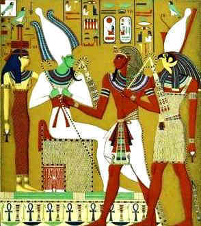 Egyptian gods - Isis, Osiris, Atum and Horus