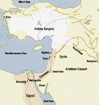 Hittite Empire -Countries ancient surrounding Egypt