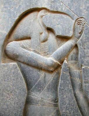 Thoth relief Luxor Temple